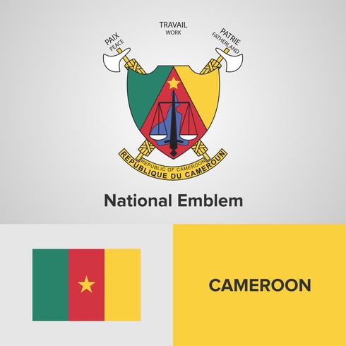 National Emblem, Map and flag  vector