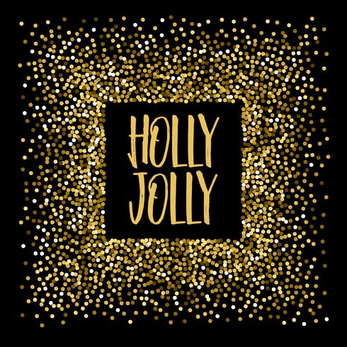 Banner de navidad holly jolly. vector