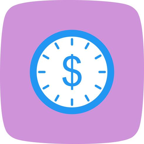 El tiempo es dinero Vector icono