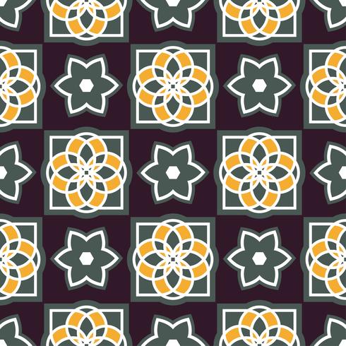 Portuguese azulejo tiles. Seamless patterns.  vector