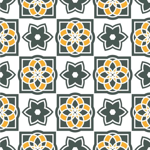 Portuguese azulejo tiles. Seamless patterns.  vector