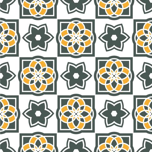 Portuguese azulejo tiles. Seamless patterns.  vector