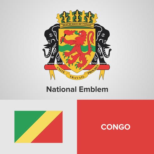 National Emblem, Map and flag  vector