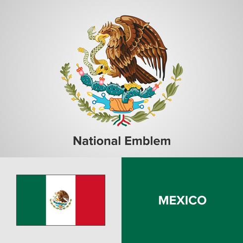 Emblema Nacional, Mapa y Bandera vector