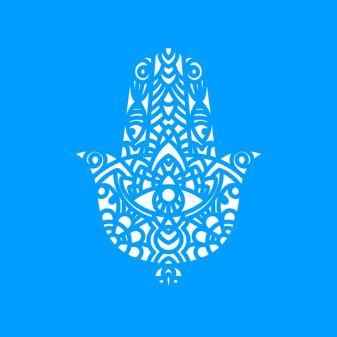 Laser cutting template  Hamsa vector