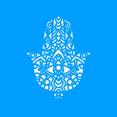 Laser cutting template  Hamsa vector