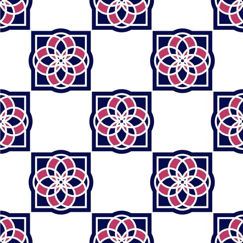 Portuguese azulejo tiles. Seamless patterns.  vector