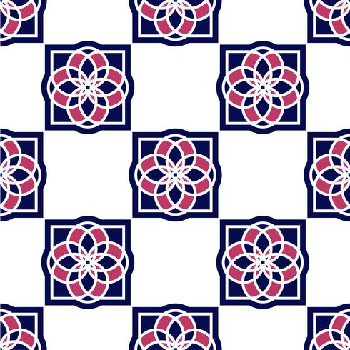 Portuguese azulejo tiles. Seamless patterns.  vector