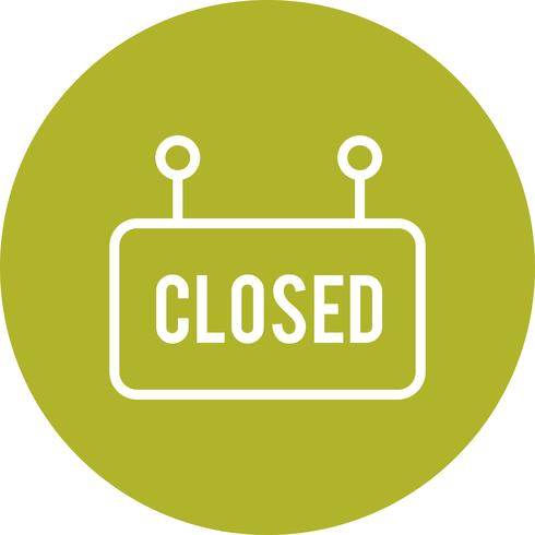Vector Closed Sign Icon