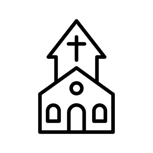 Icono de vector de iglesia