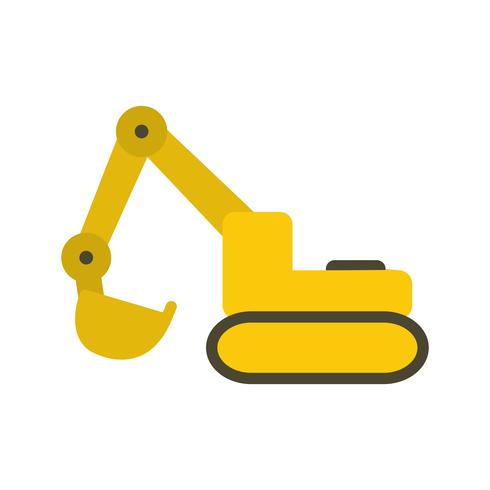 Icono de vector de excavadora