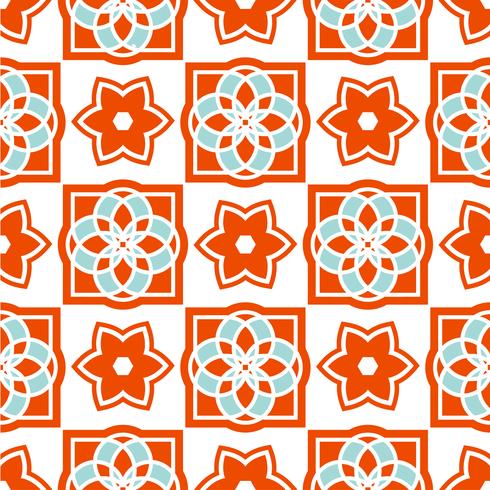 Portuguese azulejo tiles. Seamless patterns.  vector