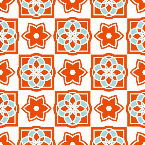 Portuguese azulejo tiles. Seamless patterns.  vector