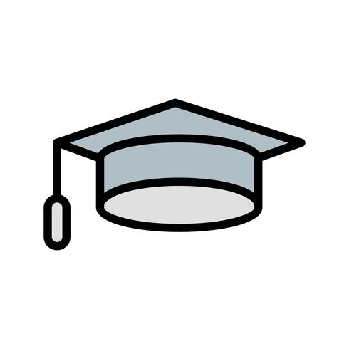 Vector icono de gorra de graduación