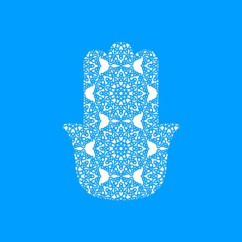 Laser cutting template  Hamsa vector