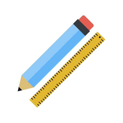 Vector Pencil  Ruler Icon