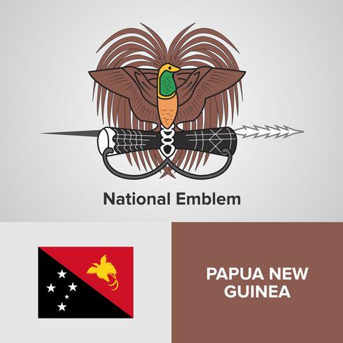 National Emblem, Map and flag  vector