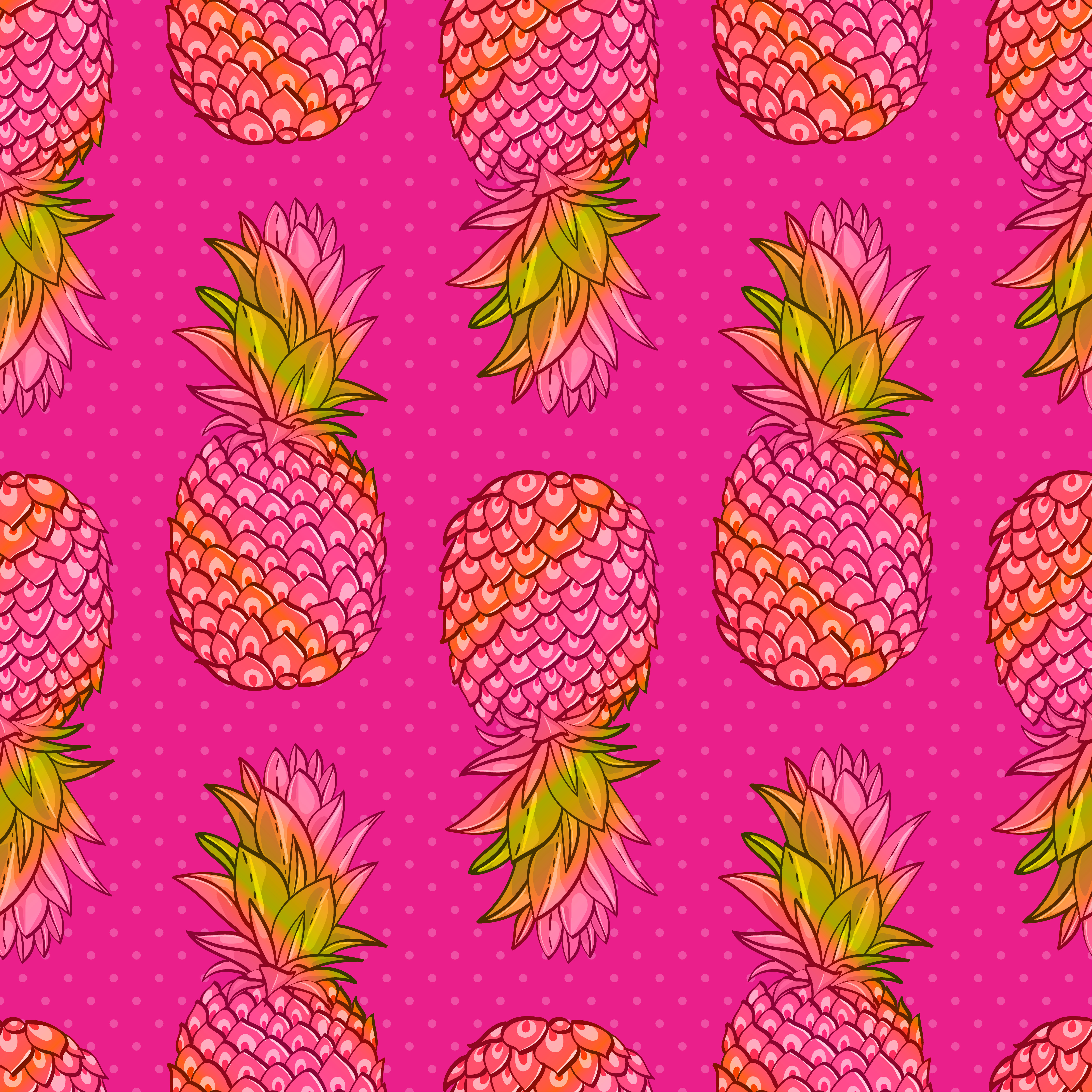 Pineapple creative trendy seamless pattern 351801 Vector Art at Vecteezy
