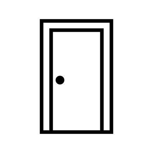 Icono de vector de puerta