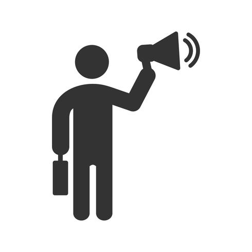 Business Marketing Glyph Icon  vector