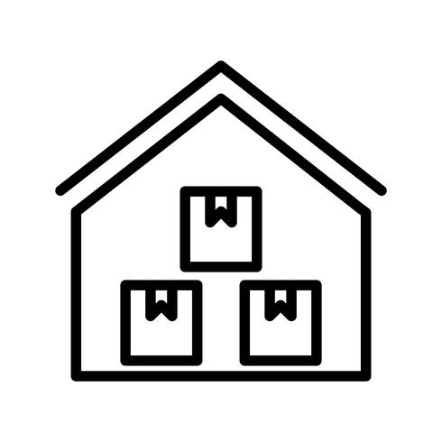 Storage Warehouse Vector Icon