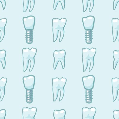 White teeth on blue background.  vector