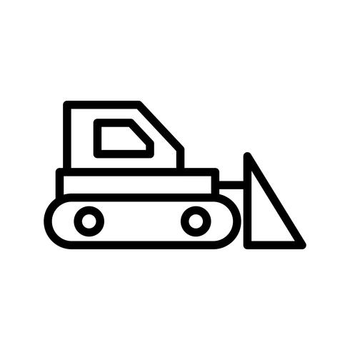 Bulldozer Vector icono