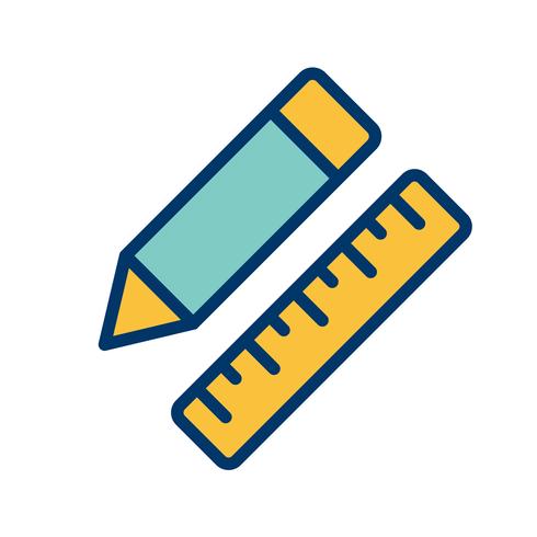 Vector Pencil  Ruler Icon