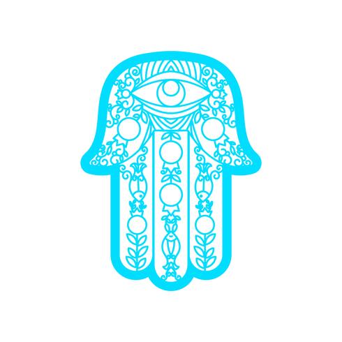 Laser cutting template  Hamsa vector