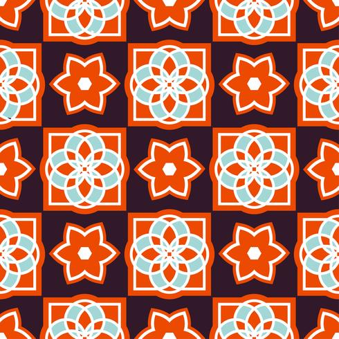 Portuguese azulejo tiles. Seamless patterns.  vector