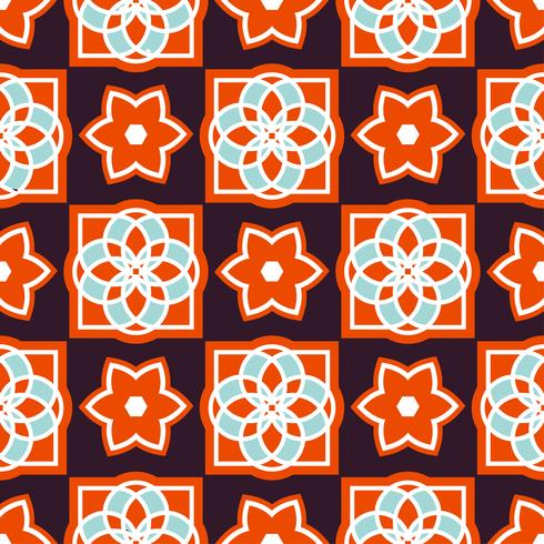 Portuguese azulejo tiles. Seamless patterns.  vector