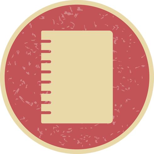 Vector icono de cuaderno de espiral