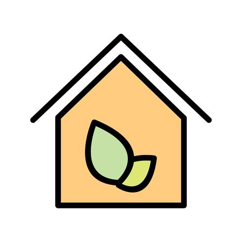 Casa ecológica Vector icono