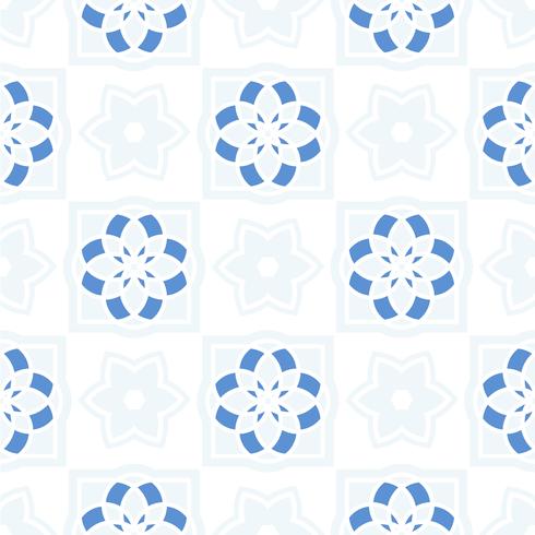 Portuguese azulejo tiles. Seamless patterns.  vector