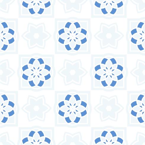 Portuguese azulejo tiles. Seamless patterns.  vector