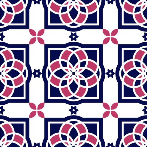 Portuguese azulejo tiles. Seamless patterns.  vector