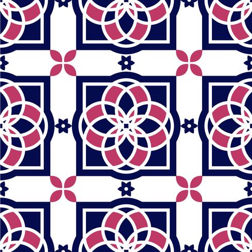 Portuguese azulejo tiles. Seamless patterns.  vector