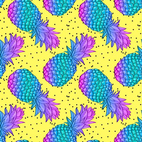 Piña creativa moda de patrones sin fisuras vector