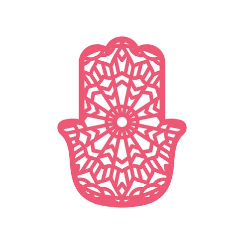 Laser cutting template  Hamsa vector