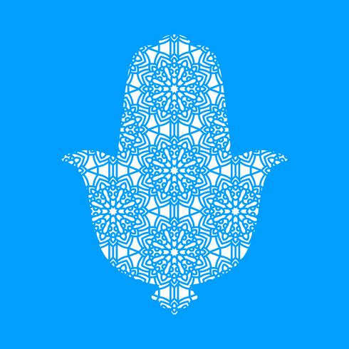 Laser cutting template  Hamsa vector