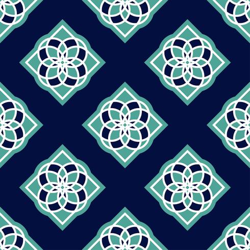 Portuguese azulejo tiles. Blue and white gorgeous seamless patterns.  vector