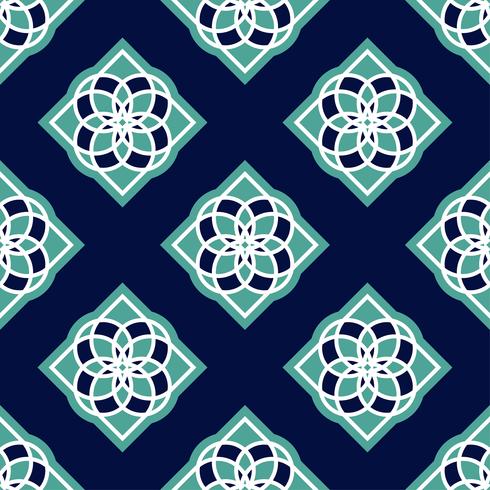 Portuguese azulejo tiles. Blue and white gorgeous seamless patterns.  vector