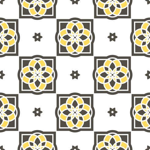 Portuguese azulejo tiles. Seamless patterns.  vector
