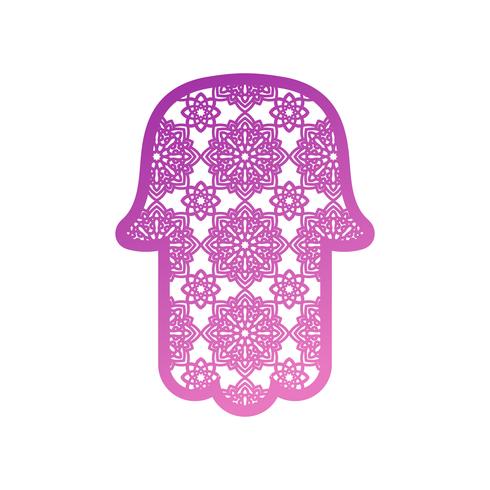 Laser cutting template  Hamsa vector