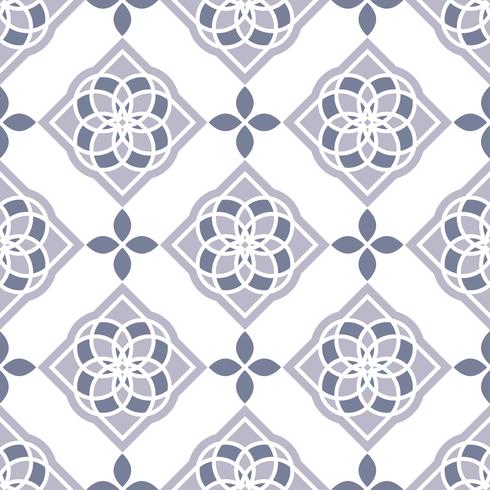 Portuguese azulejo tiles. Blue and white gorgeous seamless patterns.  vector