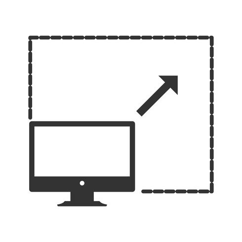 Iconos de glifo computacional escalable vector