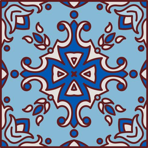 Azulejos de azulejo portugués. Azul y blanco hermosa patte inconsútil vector