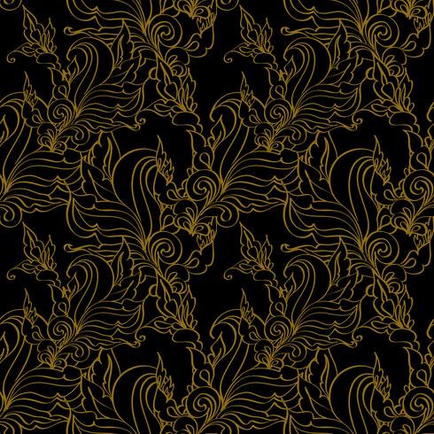 Gold seamless Fashion patterns. vector