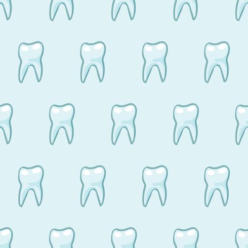 Dientes blancos sobre fondo azul. vector