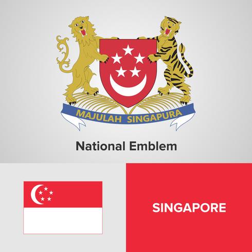 National Emblem, Map and flag  vector